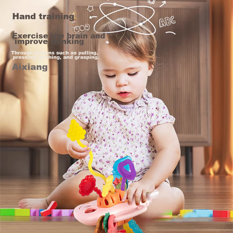 Martin Brother Baby Toy Pull-Out Game, 0-1 Year Old Infant Bottle Teether, Chewa...