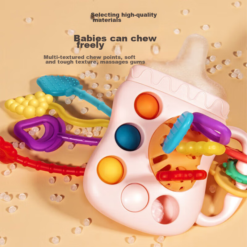 Martin Brother Baby Toy Pull-Out Game, 0-1 Year Old Infant Bottle Teether, Chewa...