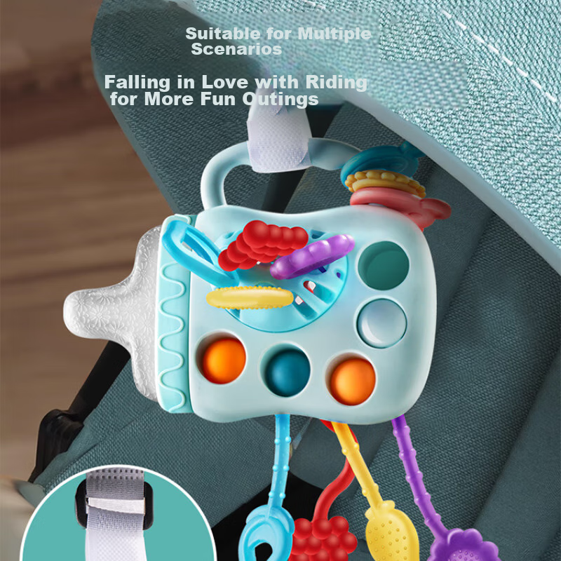 Martin Brother Baby Toy Pull-Out Game, 0-1 Year Old Infant Bottle Teether, Chewa...