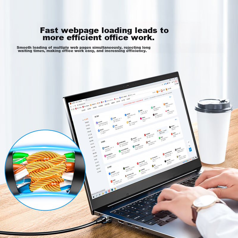 SAMZHE CAT6 Ethernet Cable, Gigabit High-Speed Network Broadband Cable, Category...