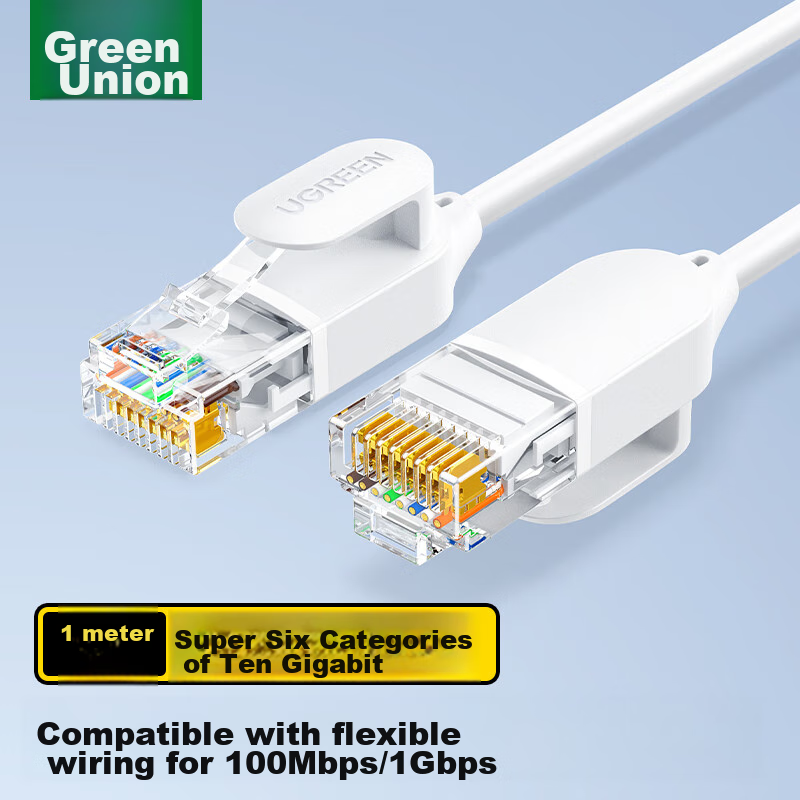 Lulian CAT6A 10 Gigabit Ethernet Cable, Thin CAT6A Pure Copper Patch Cord, Home...