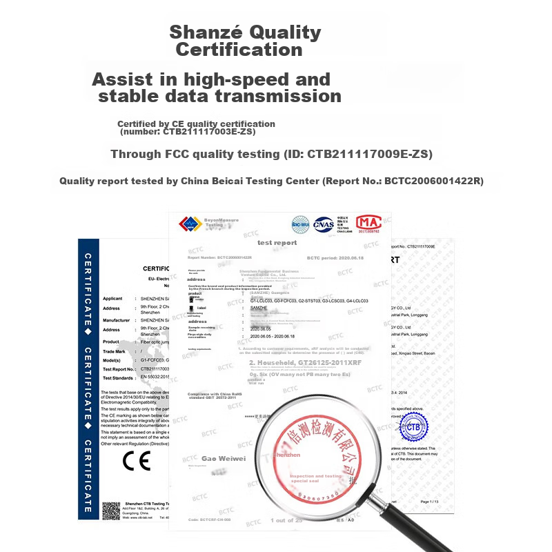 SAMZHE Fiber Optic Patch Cable, Telecom-Grade 10 Gigabit LC-LC Multi-Mode Dual-C...