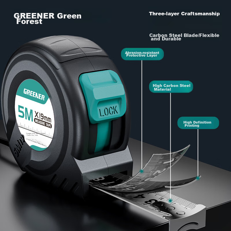 Lülin Steel Tape Measure, Thickened Household Measuring Tape, Meter Ruler, Box R...