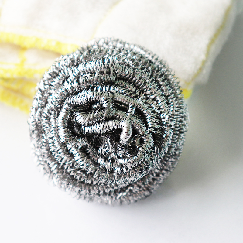 Lide Steel Wool Scrubber, 8-Pack, Household Kitchen Cleaning Brush, Easy to Clea...