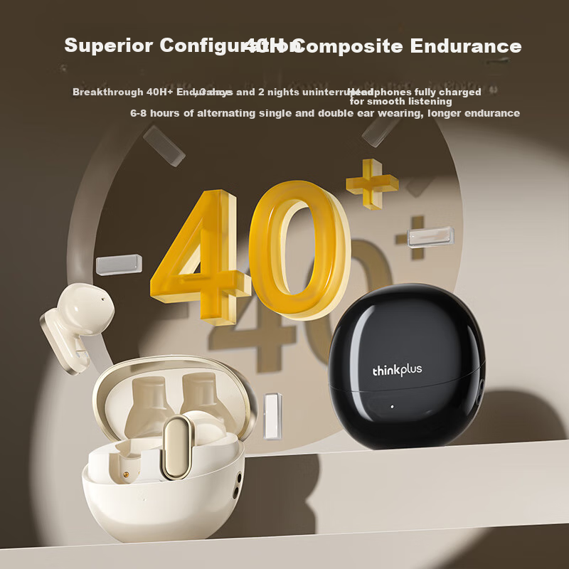 Lenovo True Wireless Bluetooth Earbuds, Semi-In Running Sports High-Definition C...