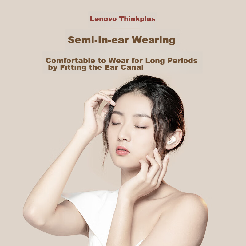 Lenovo LP19 True Wireless Bluetooth Earbuds In-Ear Sports Running Music High Sou...