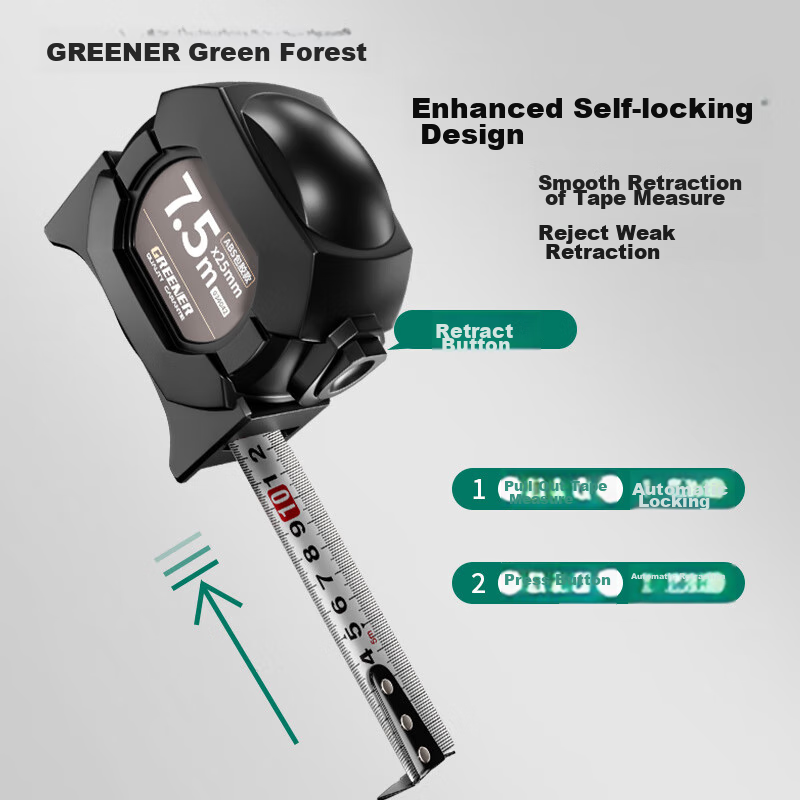 Greener Household Rice Ruler, Measuring Tape, Steel Tape Measure, Mini Small Sta...