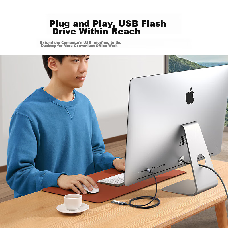 Lulian USB 3.0 Extension Cable, Male to Female Data Cable, High-Speed Transmissi...