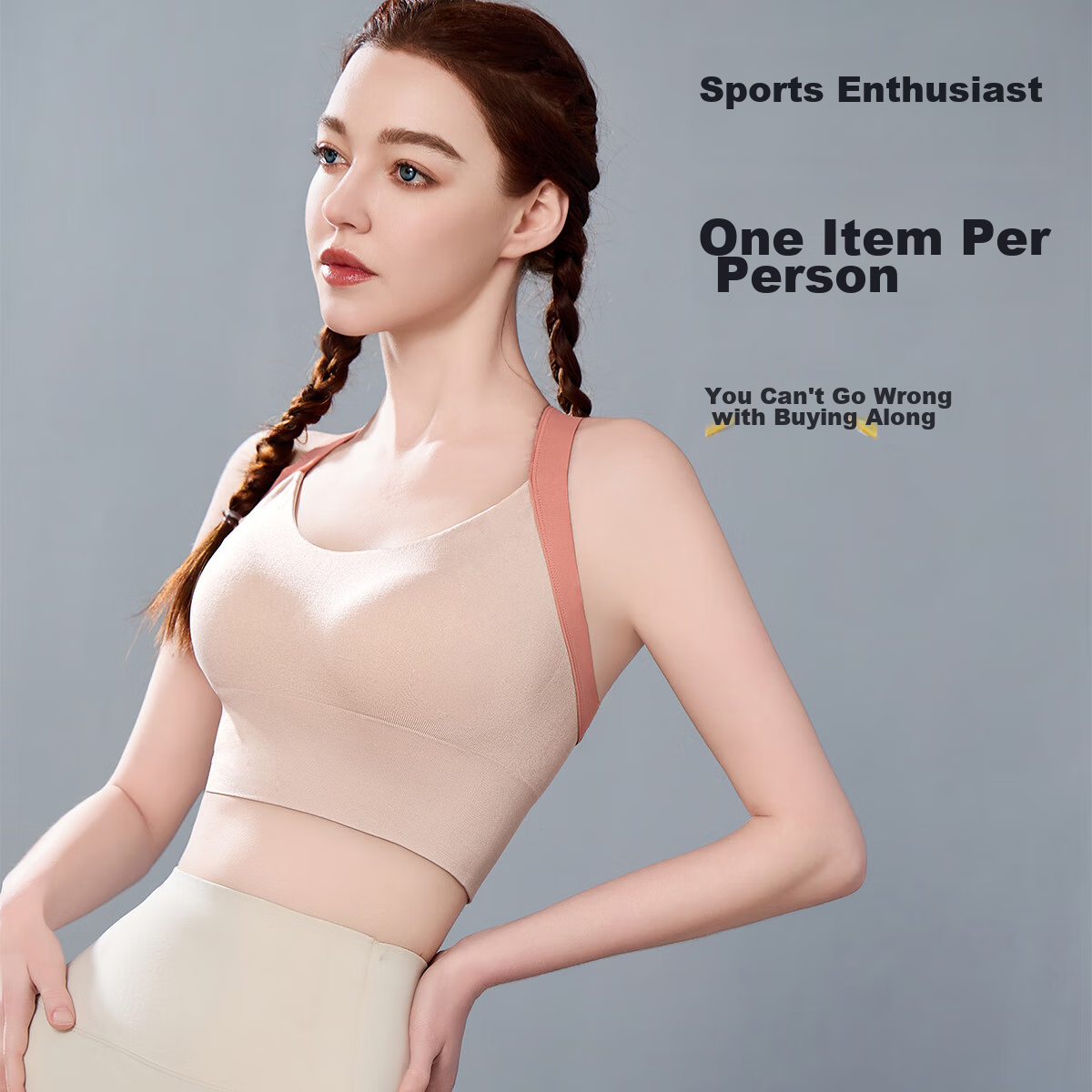 Langsha High-Intensity Sports Bra for Women, Shock-Absorbing, Large Bust, Yoga V...