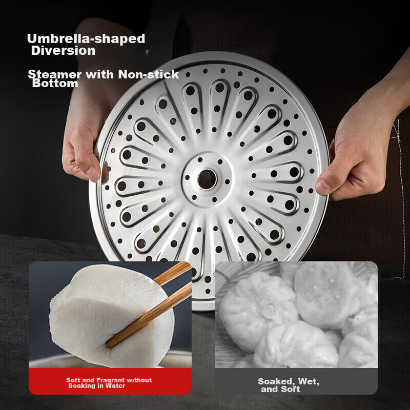 Meichun (Maxcook) Soup Pot, 304 Stainless Steel, Double-Layer Steamer Pot with B...