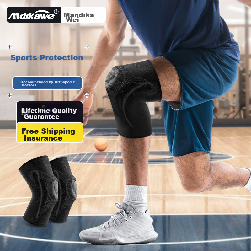 Mdikawe Plus Size Knee Pads for Overweight Men, Sports Leg Guards for Heavyweigh...