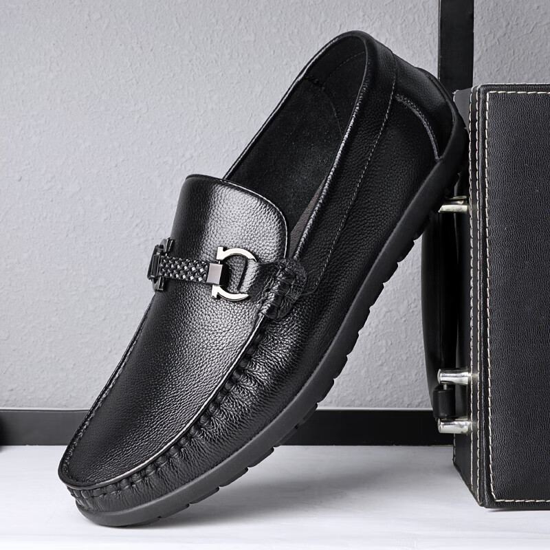 CARTELO Business Classic Loafers, Cowhide Shoes, Slip-On, Casual Business Men's...
