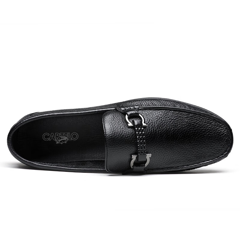 CARTELO Business Classic Loafers, Cowhide Shoes, Slip-On, Casual Business Men's...