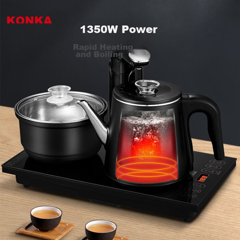 KONKA Electric Kettle, Fully Intelligent Automatic Water Filling Tea Tray, Healt...