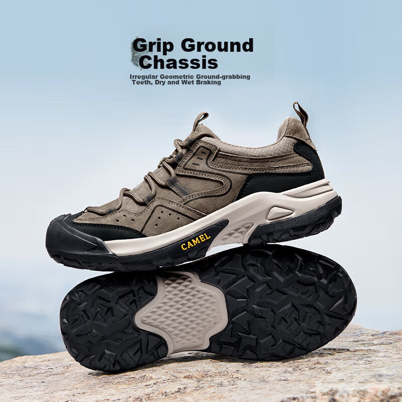 CAMEL Men's Outdoor Hiking Retro Leather Casual Low-Top Trekking Shoes, G14A3426...