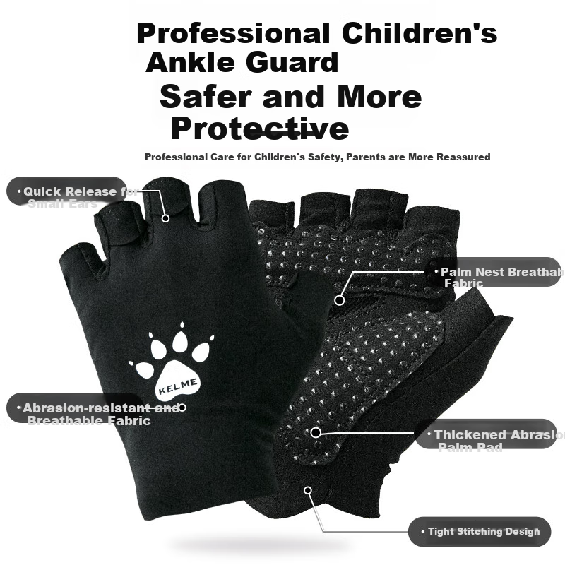 KELME Kids Sports Gloves Anti-slip Fitness Pull-up Bar Baseball Cycling Balance...