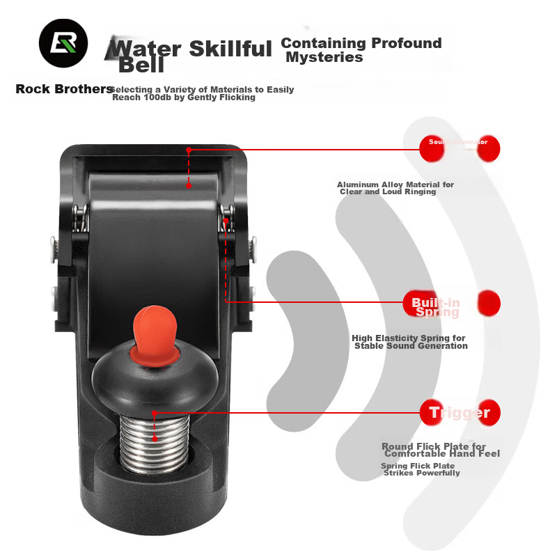 ROCKBROS Aluminum Alloy Bicycle Bell for Mountain And Road Bikes, Children's Fol...