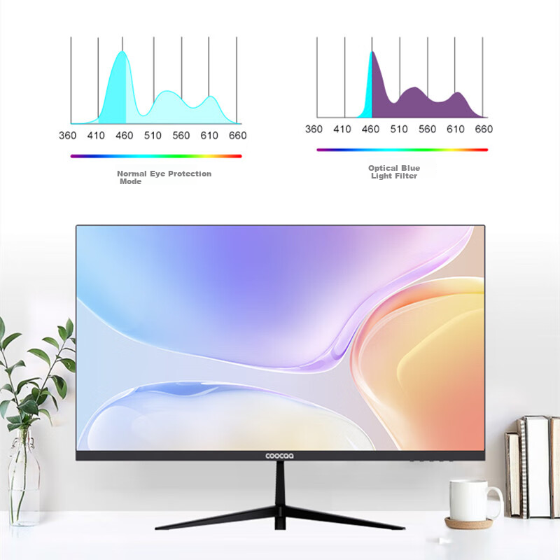 Coocaa Skyworth 27-inch HD Office Monitor 75Hz Refresh Rate Narrow Bezel Wall-Mo...