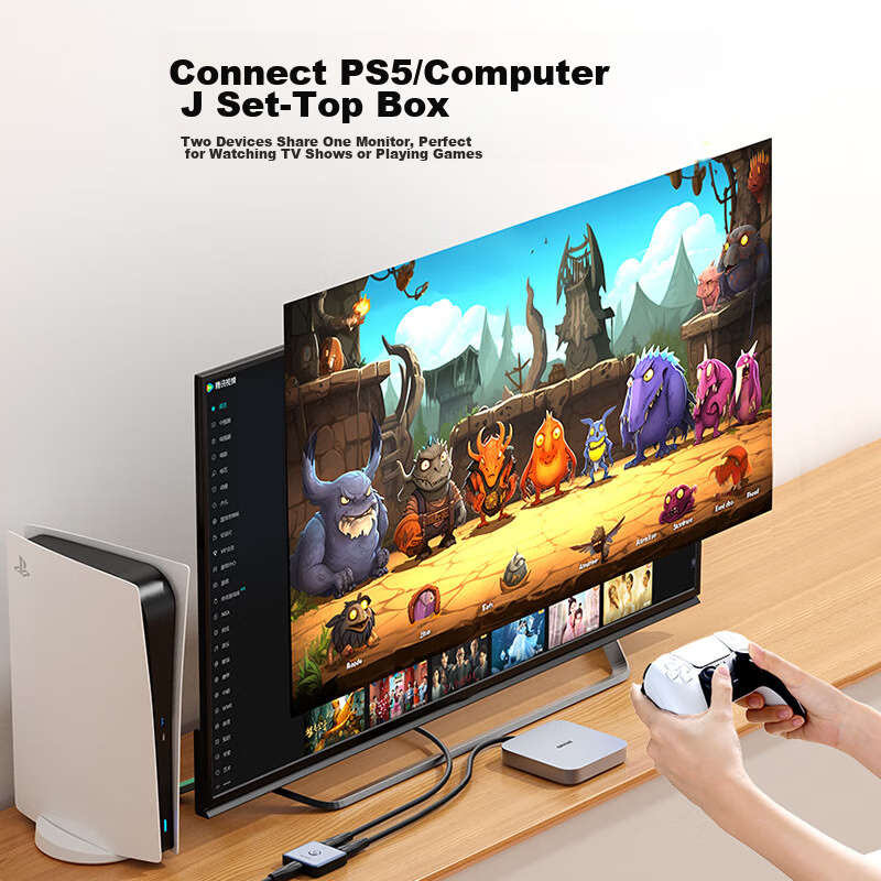 Lvdjenn HDMI 2.0 Switcher Two-In 4K 60Hz Bidirectional Distributor One-To Laptop...