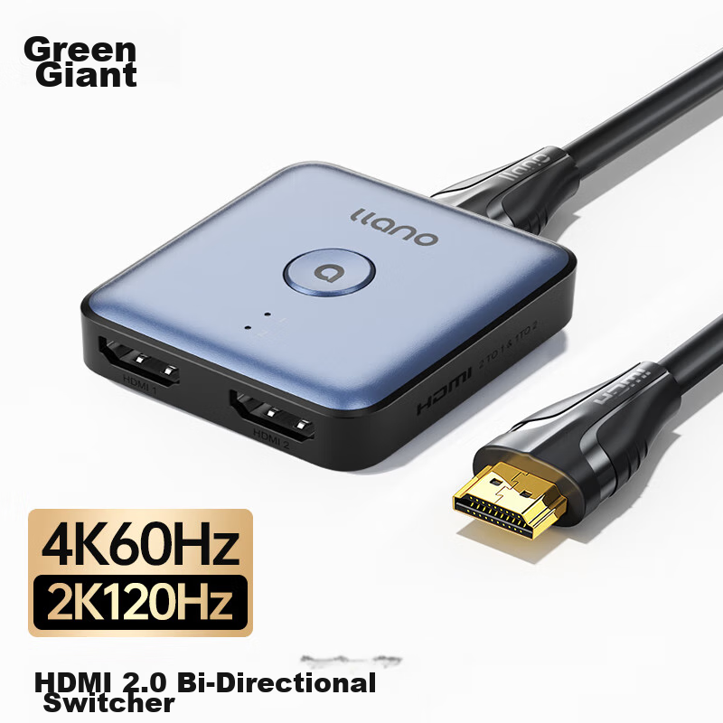 Lvdjenn HDMI 2.0 Switcher Two-In 4K 60Hz Bidirectional Distributor One-To Laptop...