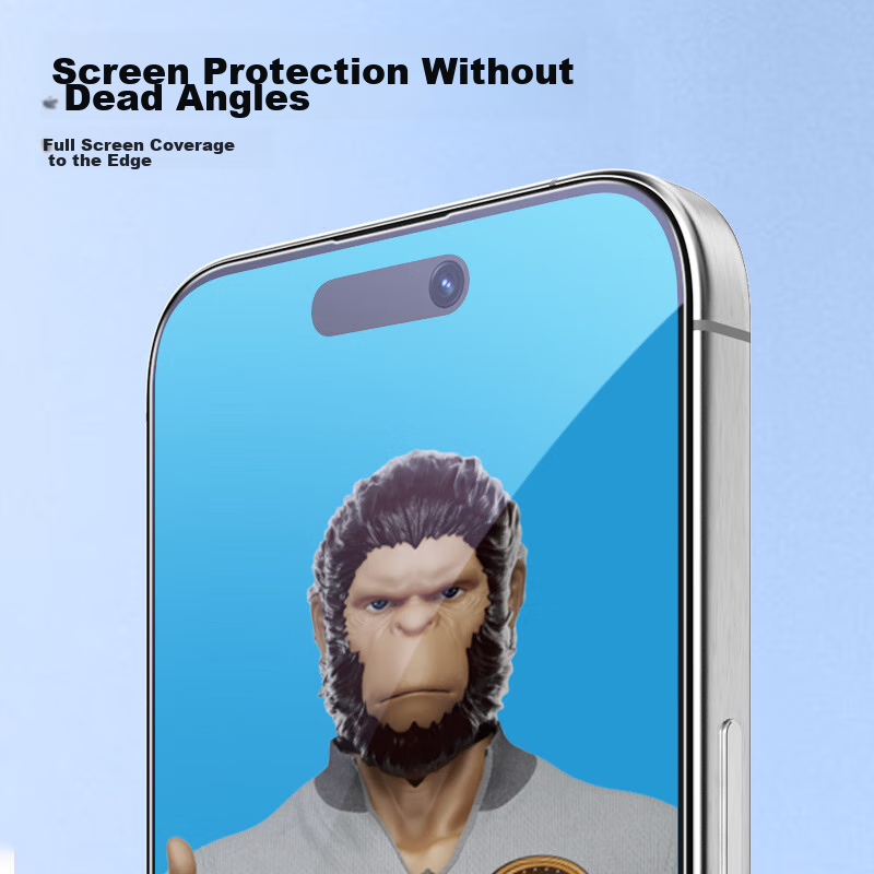 Mr. Blue Gorilla Tempered Glass Screen Protector for IPhone 16/15, Anti-Dust, An...