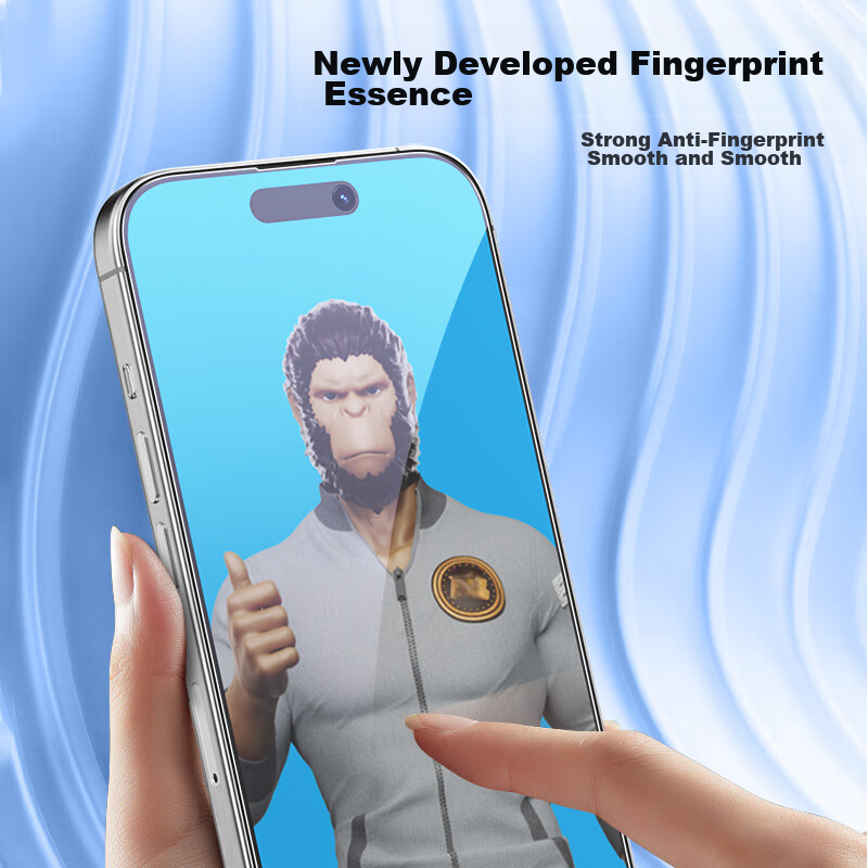 Mr. Blue Gorilla Tempered Glass Screen Protector for IPhone 16/15, Anti-Dust, An...