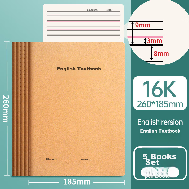 Licao English Notebook 16k14 Grid English Exercise Book for Primary And Middle S...