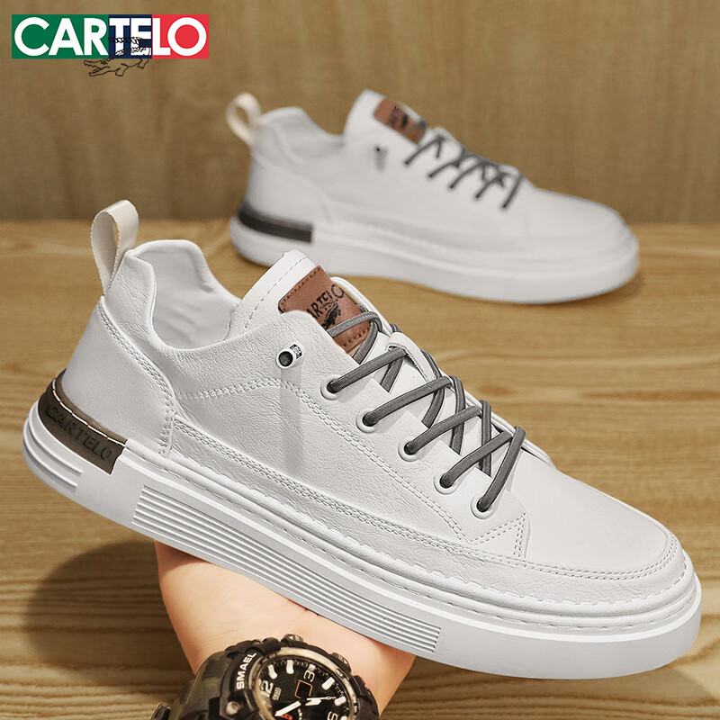 CARTELO Men's Shoes, 2025 Summer Casual Shoes, Fashionable British Style Leather...