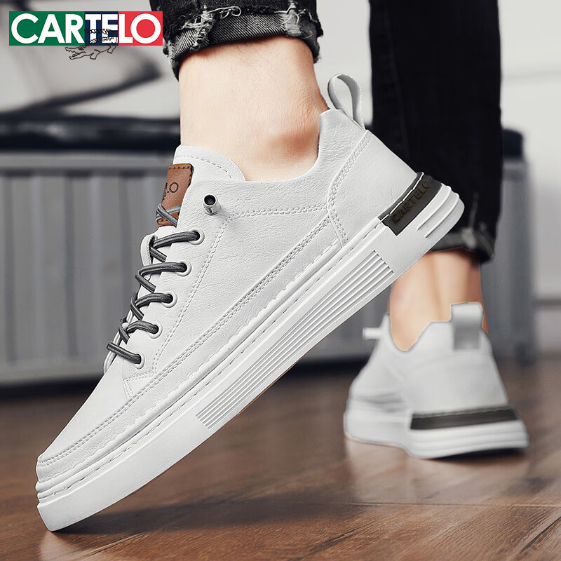 CARTELO Men's Shoes, 2025 Summer Casual Shoes, Fashionable British Style Leather...