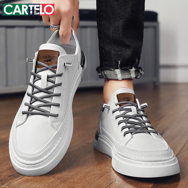 CARTELO Men's Shoes, 2025 Summer Casual Shoes, Fashionable British Style Leather...