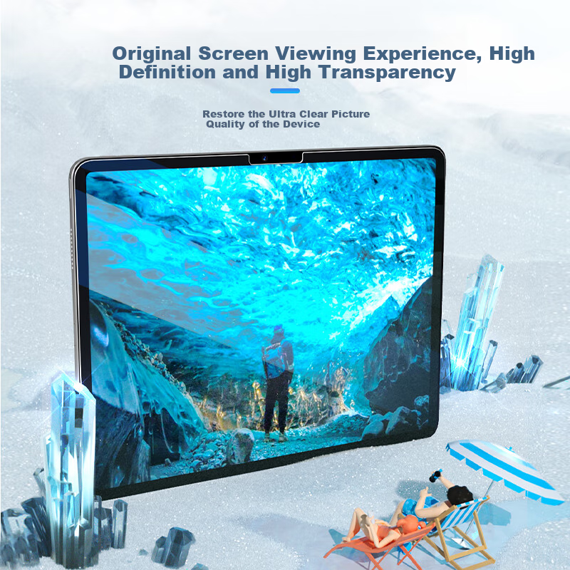 Mr. Blue Gorilla iPad Tempered Glass Screen Protector for iPad 2025/2022 New Mod...