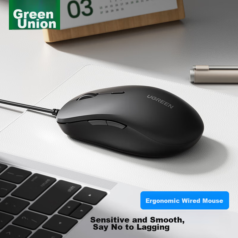 Lulian Mouse, Wired Mouse, Office Mouse, Quiet Mouse, Symmetrical Mouse, for Hom...