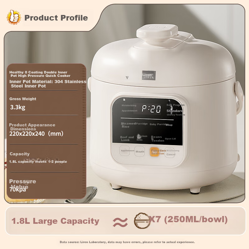 Liven Electric Pressure Cooker for Home Use, High-Pressure Rice Cooker, Smart Re...