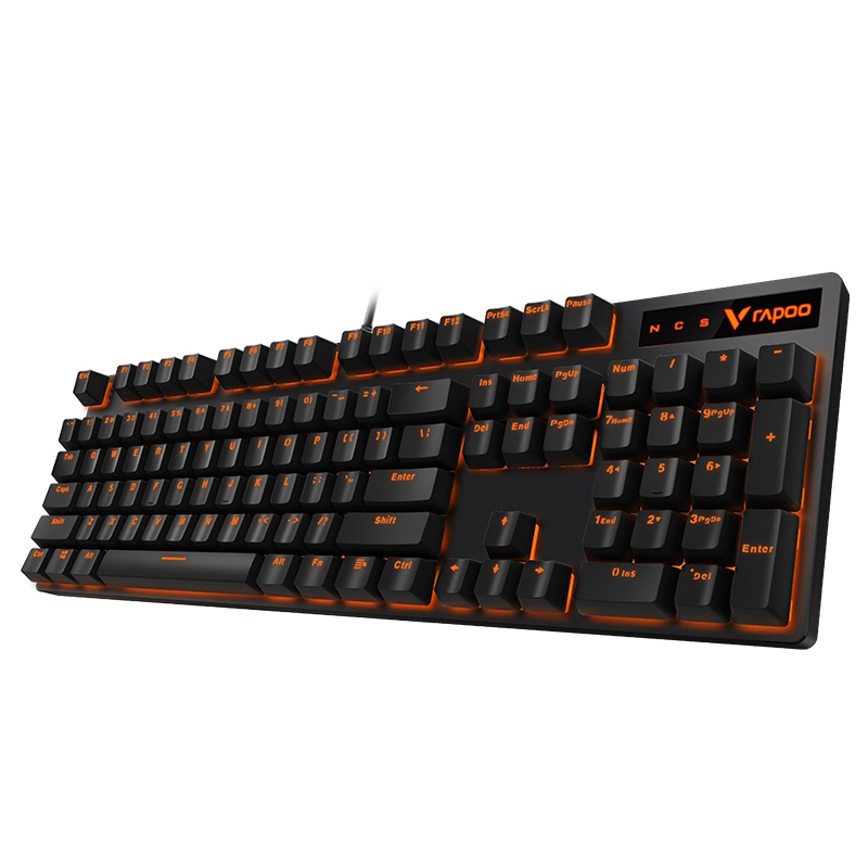 Rapoo V500PRO Single Backlit Mechanical Keyboard, Wired Full-Size 104-Key Gaming...