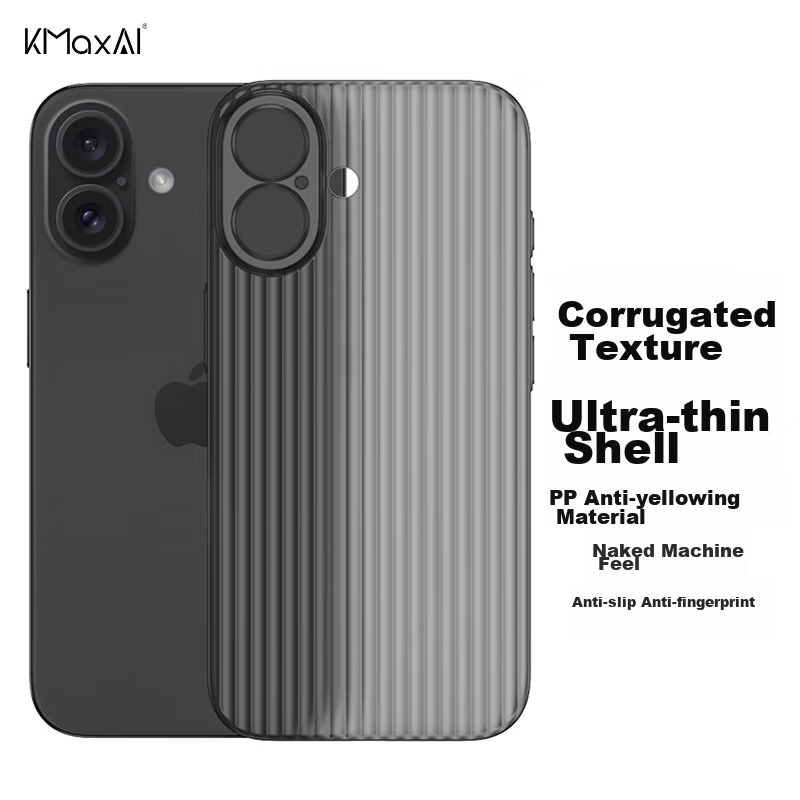 KMaxAI IPhone 16 Case, Ultra-Thin Frosted PP Shell, Full Lens Protection, Anti-S...