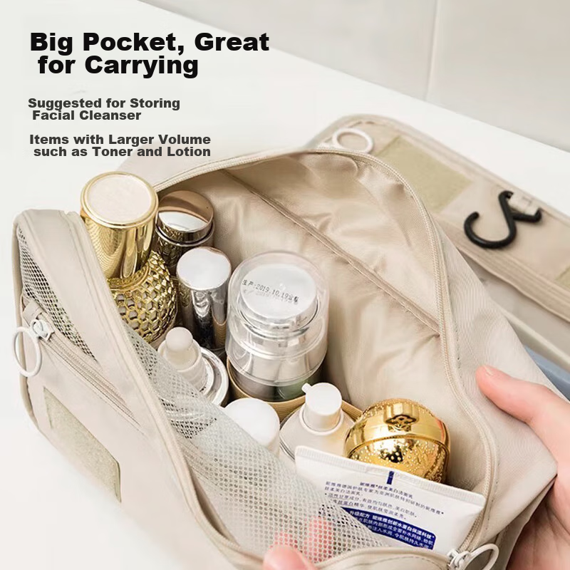 Jinghuisichuang Toiletry Bag for Men And Women, Travel Makeup Organizer, Wet And...