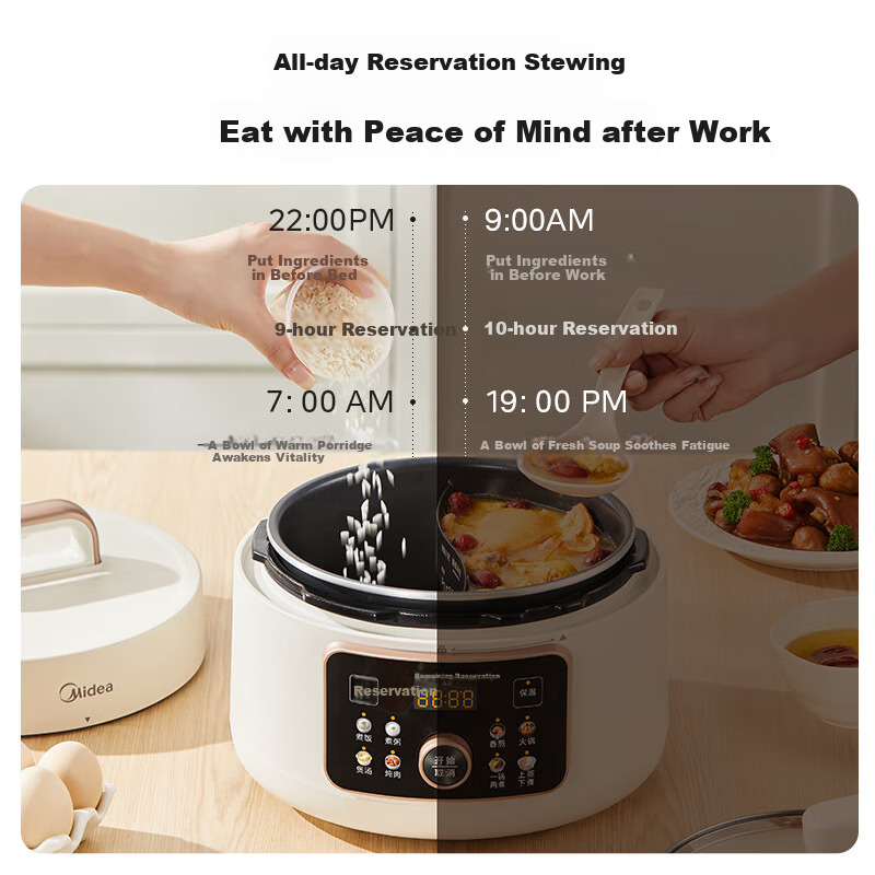 Midea Electric Pressure Cooker【Creative Mandarin Ducks】Home 4L Double-Liner Hi...
