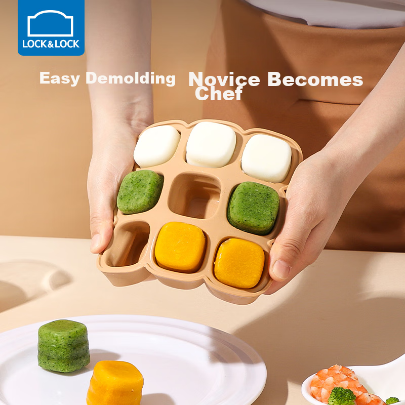 Lock & Lock Baby Food Mold, Silicone Freezer Tray, Infant Food Container, Freeza...