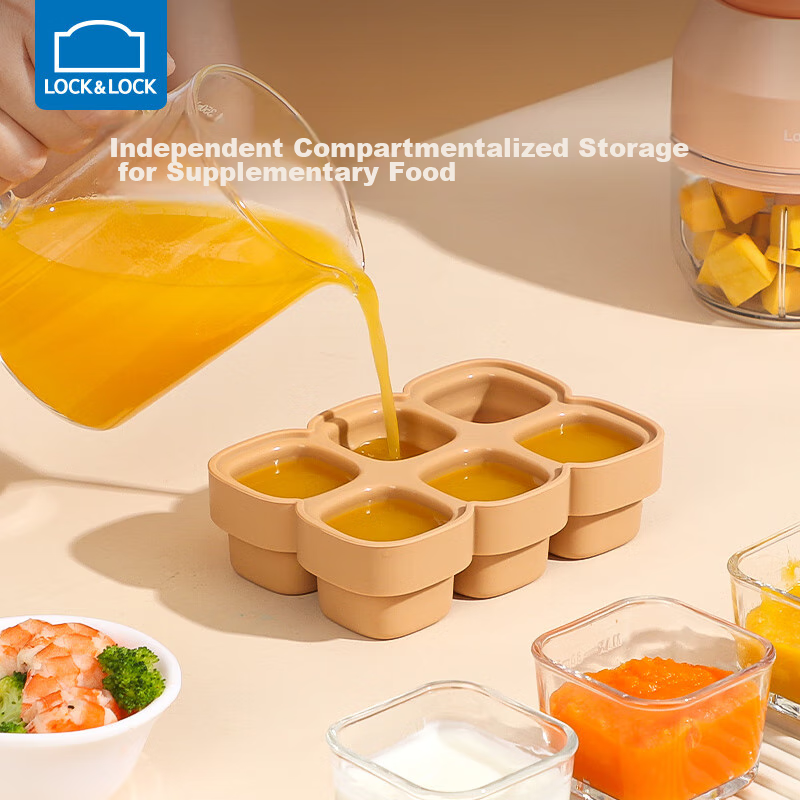 Lock & Lock Baby Food Mold, Silicone Freezer Tray, Infant Food Container, Freeza...