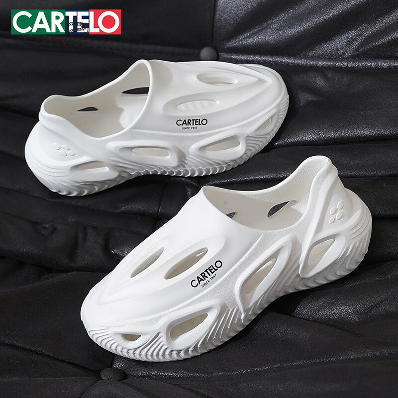 Crocodile Hole Shoes Men's Summer Slip-on Sandals Casual Slippers Beach Shoes Me...