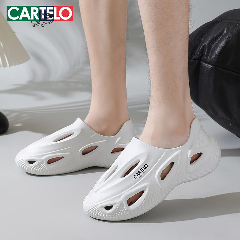 Crocodile Hole Shoes Men's Summer Slip-on Sandals Casual Slippers Beach Shoes Me...