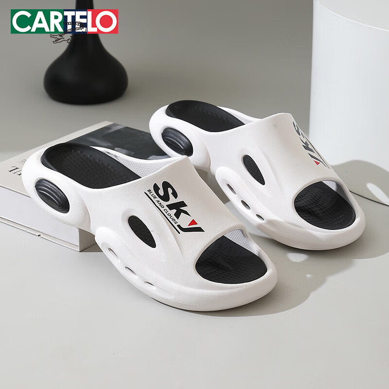 CARTELO Men's Bathroom Slippers Home Slippers Bath Slippers Indoor and Outdoor O...