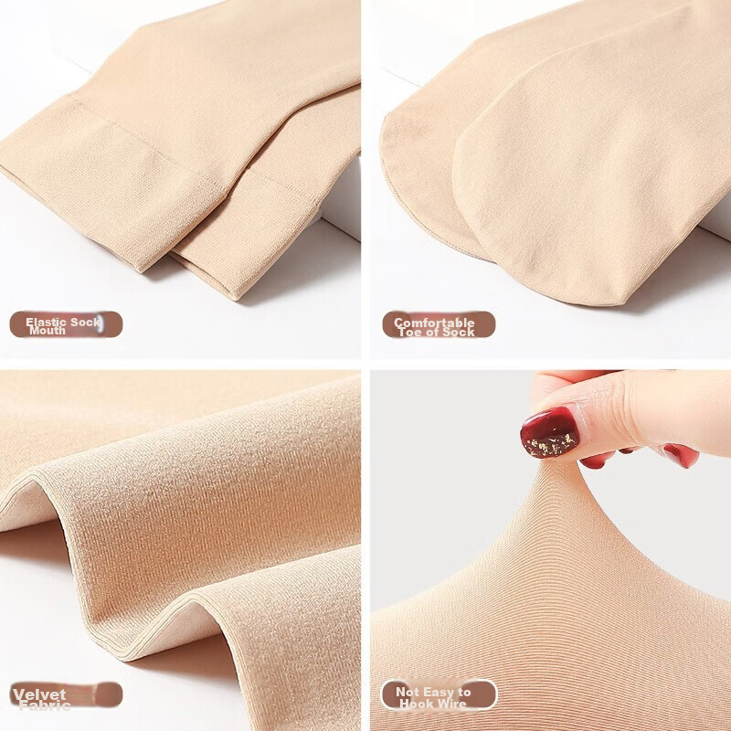 Langsha Short Silk Stockings for Women, Velvet, Spring And Summer, Durable, Not...