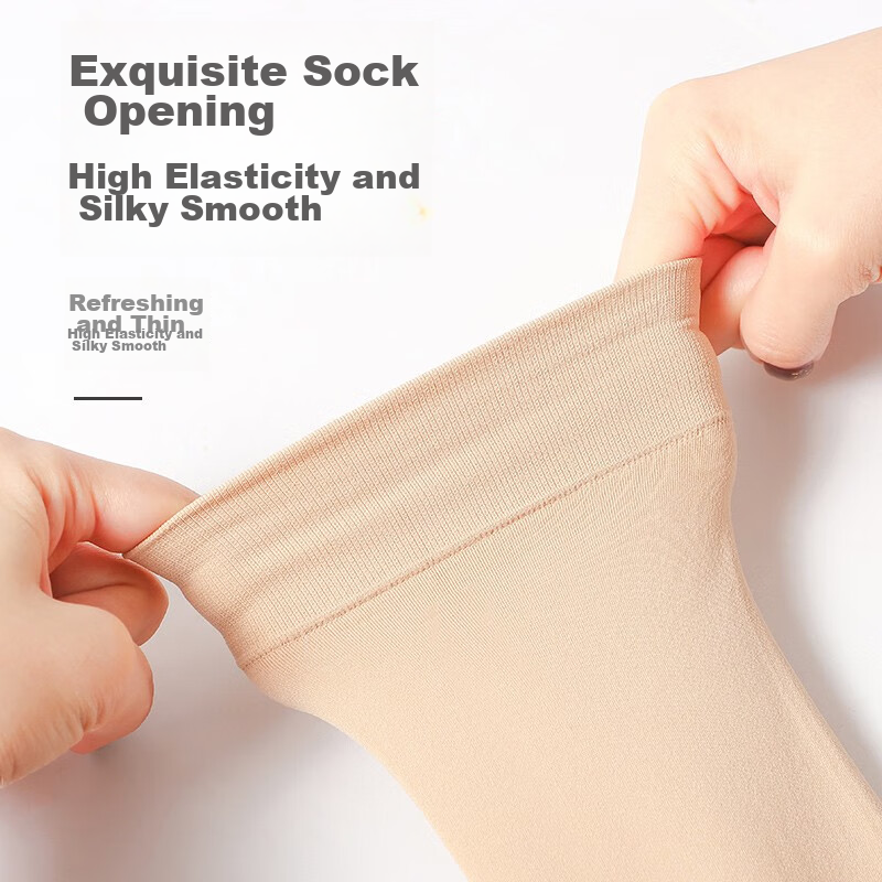 Langsha Short Silk Stockings for Women, Velvet, Spring And Summer, Durable, Not...