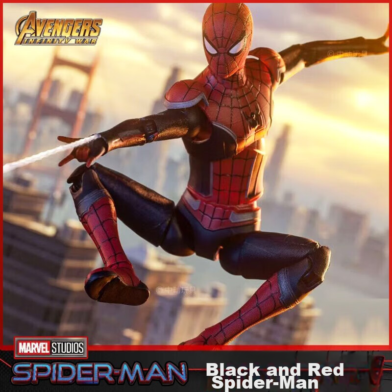 MARVEL Children's Birthday Gift, Black And Red Spider-Man Action Figure, Articul...