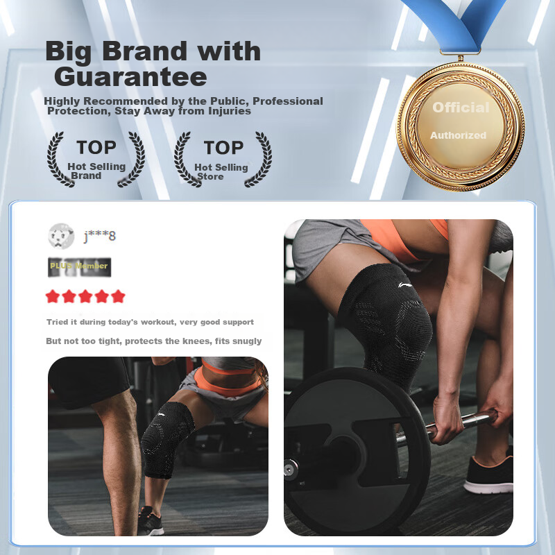 LI-NING Knee Pads for Sports, Running, Men's Basketball, Meniscus And Patella Pr...