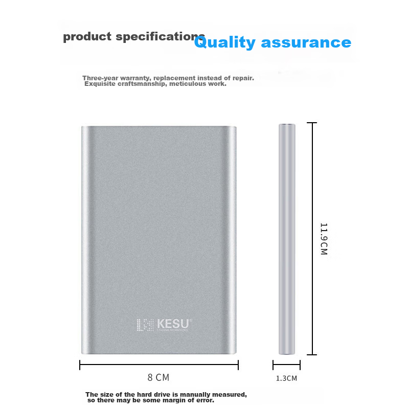 KESU 1TB Portable Hard Drive, Large Capacity, USB3.0 K201, 2.5-Inch, Large USB F...