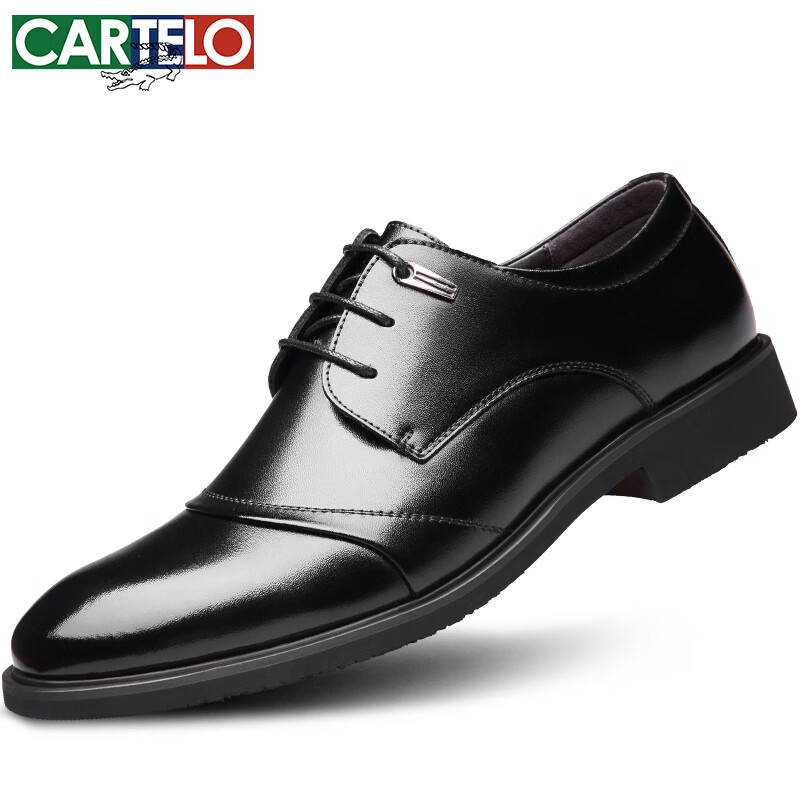 CARTELO Men's Business British Style Cowhide Dress Shoes All-match Men's Wedding...