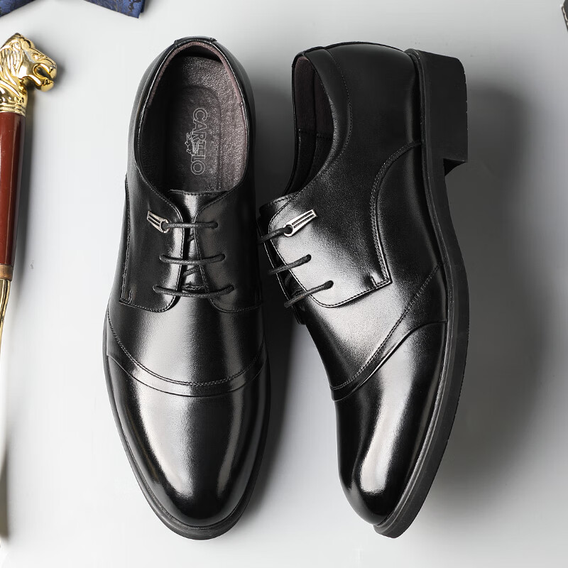 CARTELO Men's Business British Style Cowhide Dress Shoes All-match Men's Wedding...