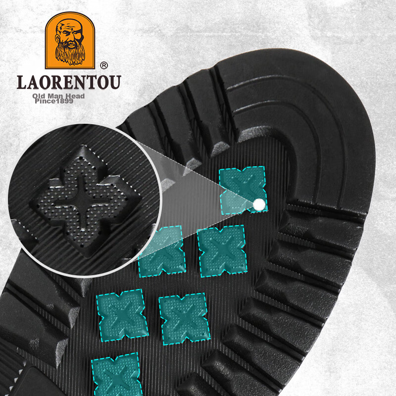 LAORENTOU Leather Shoes for Men, Top-Grain Cowhide, Business Casual Shoes, Lace-...